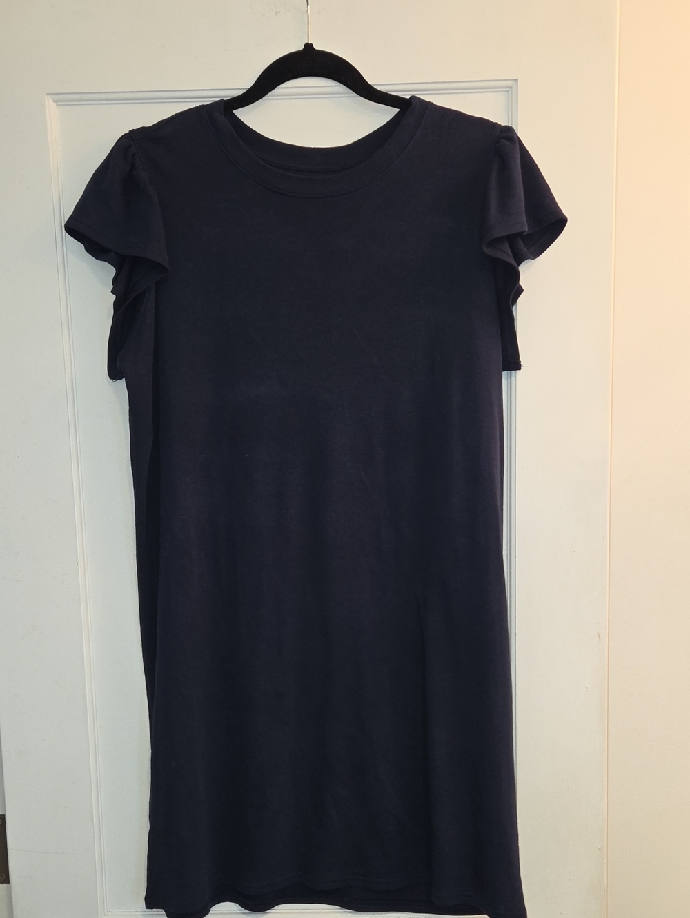 Classic Navy Short Sleeve Shift Dress